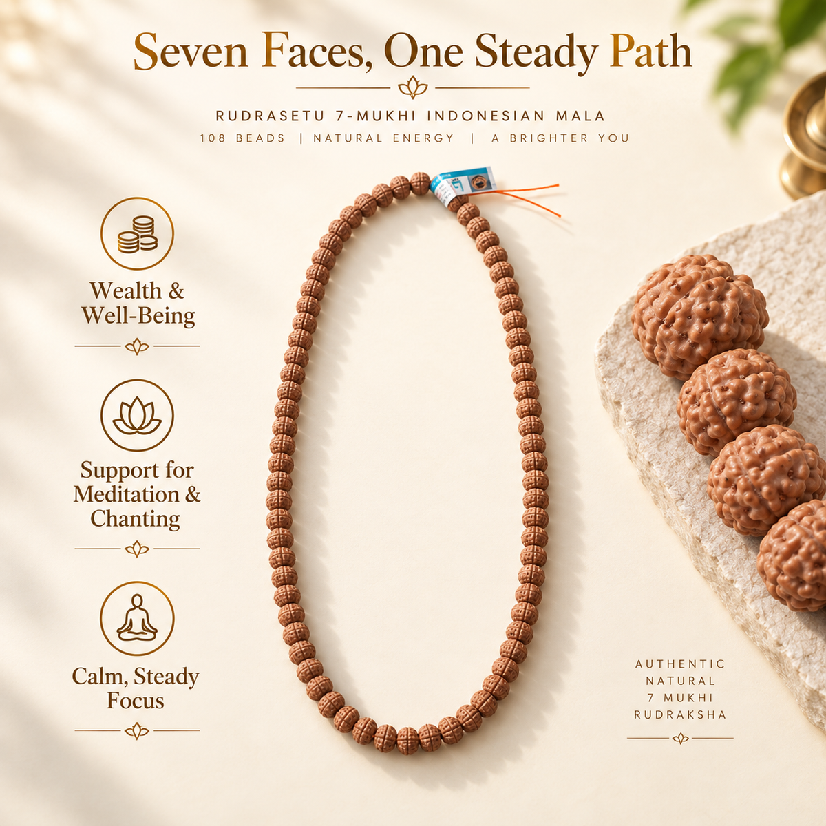 7-Mukhi Rudraksha Mala (Indonesian)