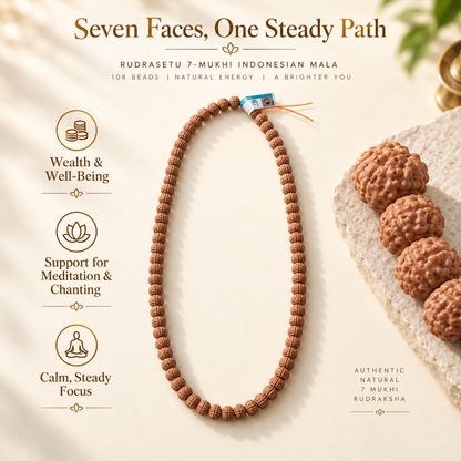 7-Mukhi Rudraksha Mala (Indonesian)