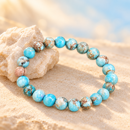 African Turquoise Elastic Bracelet