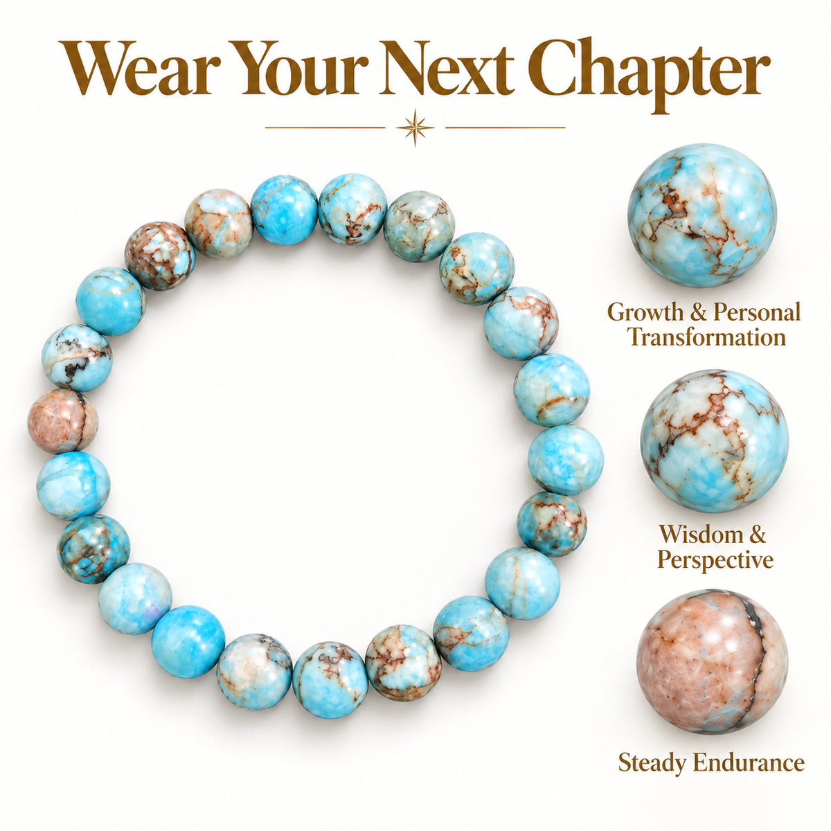 African Turquoise Elastic Bracelet