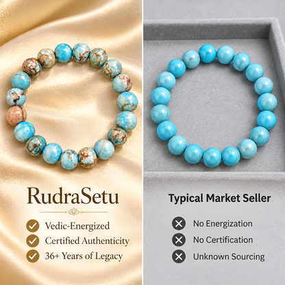 African Turquoise Elastic Bracelet