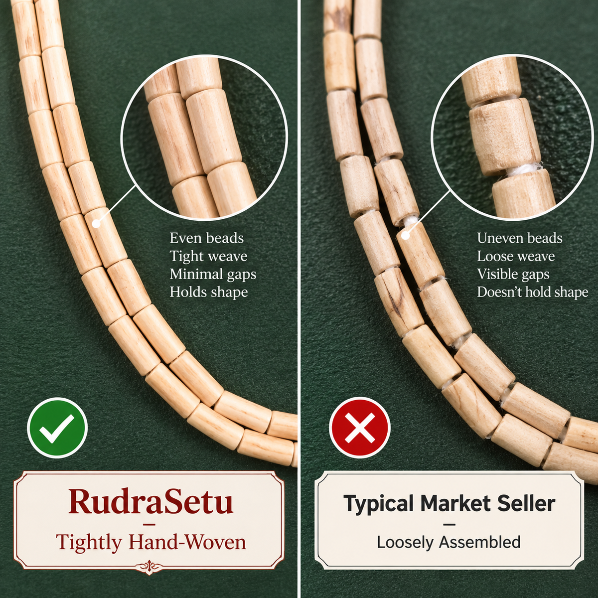 Tulsi Kanthi Mala-Double Strand