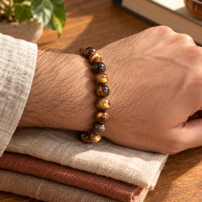 Tiger-Eye Elastic Bracelet