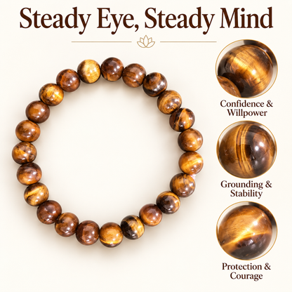 Tiger-Eye Elastic Bracelet