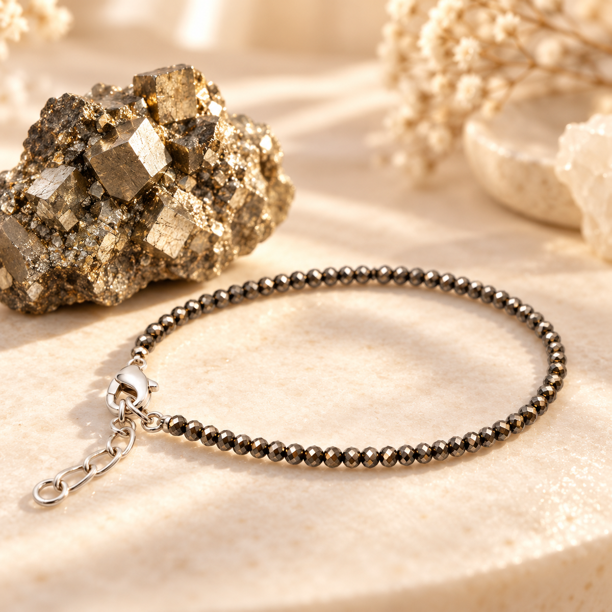 Pyrite Hook Style Anklet