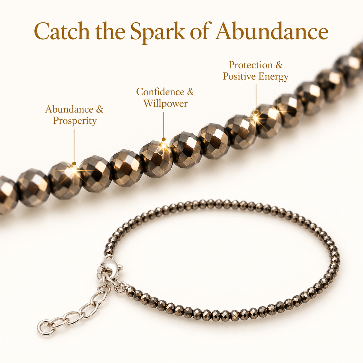 Pyrite Hook Style Anklet
