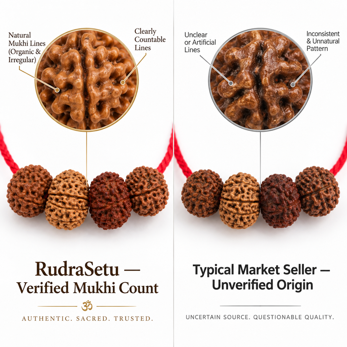 Court Victory | 8-9-12-8 Rudraksha Combination Mala