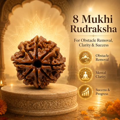 Nepali 8 Mukhi Rudraksha | Asli Aath Mukhi