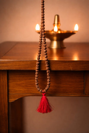 5 Mukhi Rudraksha Japa Mala | 108+1 Indonesian Beads | Ideal for Japa and Spiritual Growth