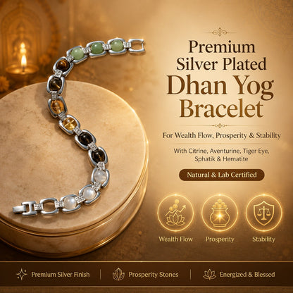 Premium Silver Plated Dhan Yog Bracelet