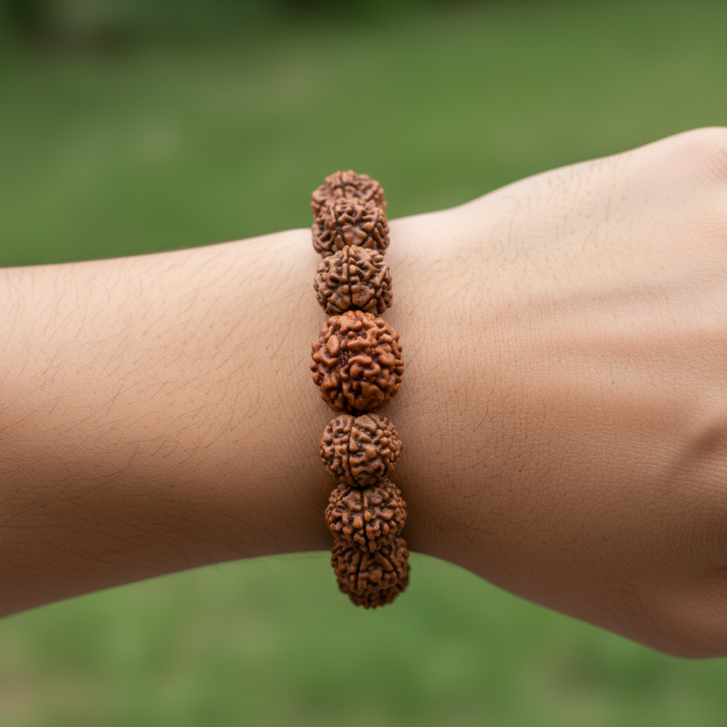 Nepali 3 Mukhi Rudraksha Magsnap Bracelet