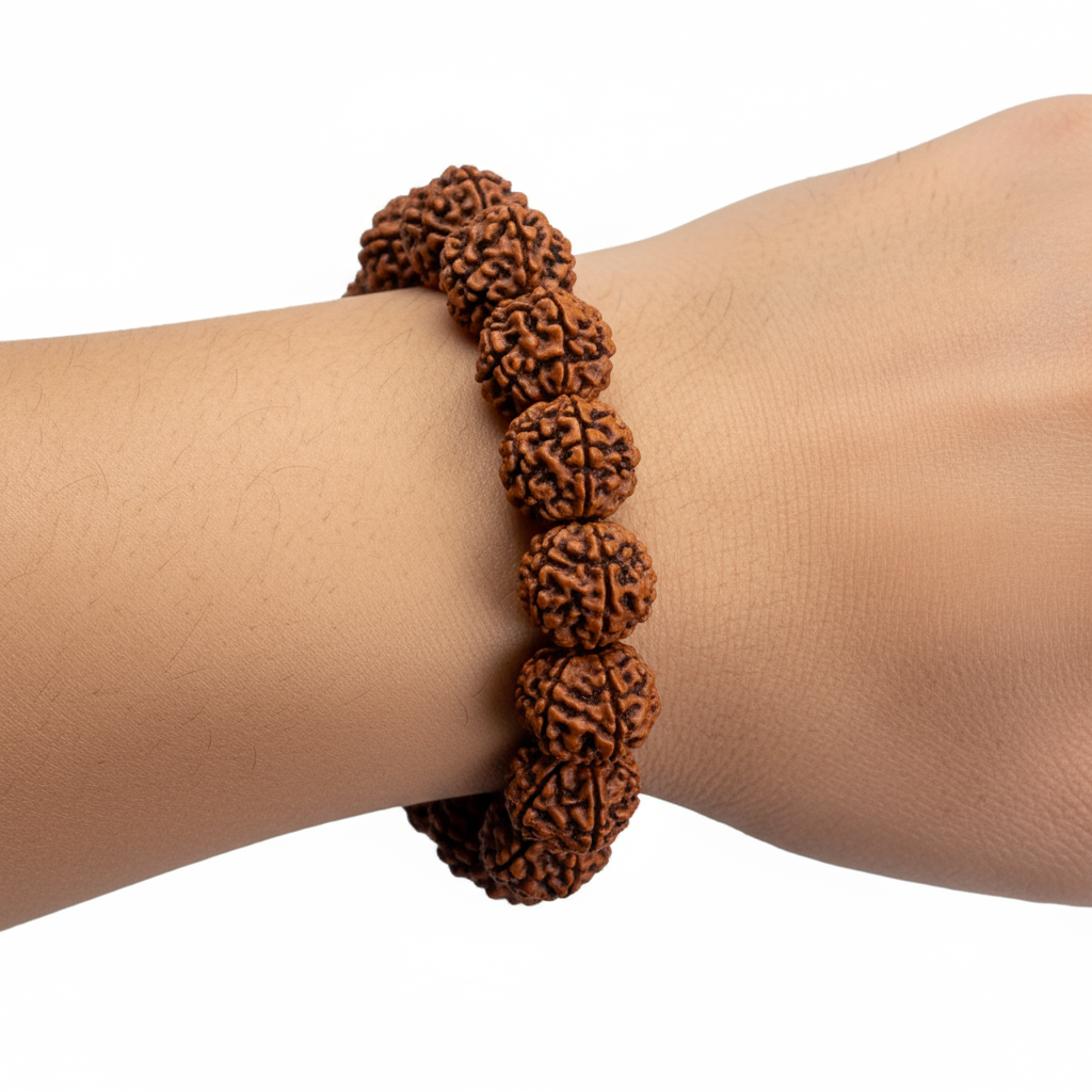 Nepali 5 Mukhi Rudraksha Magsnap Bracelet