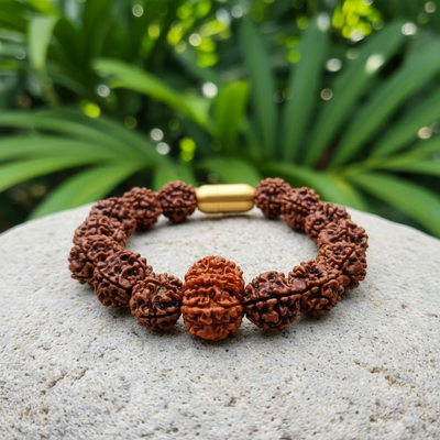 10 Mukhi Bracelet | Natural & Lab Certified | For Stability, Direction & Shielding from Negativity