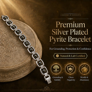 Premium Silver Plated Pyrite Bracelet