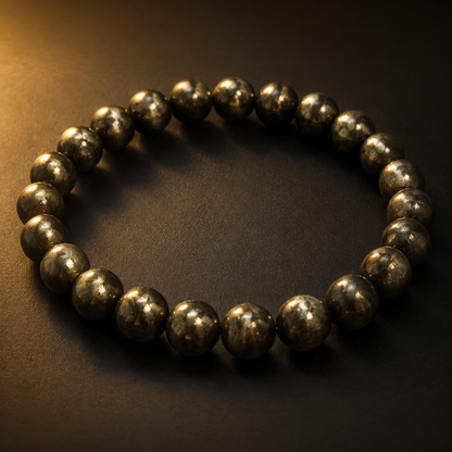 Pyrite Elastic Bracelet - Attract Wealth & Prosperity