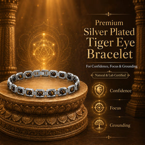 Premium Silver Plated Tiger Eye Bracelet
